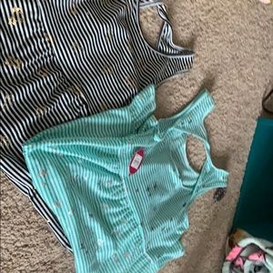 2 dresses one butterflies one unicorns 1 NWT